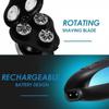 Модернизированная многофункциональная перезаряжаемая электробритва 4 в 1 для мужчин, 6D триммер для носа, щетка для чистки лица, бритвы для лица с тройным лезвием HMM