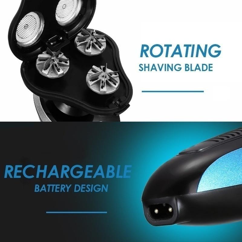Модернизированная многофункциональная перезаряжаемая электробритва 4 в 1 для мужчин, 6D триммер для носа, щетка для чистки лица, бритвы для лица с тройным лезвием HMM