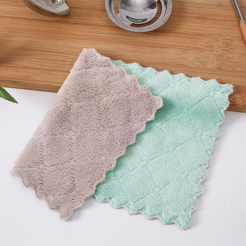 1pcs Kitchen Towels And Dishcloths Rag Set 9.4in*5.5in Small Dish Towels For Washing Dishes Dish Rags For Everyday Cooking Baking-Random Color
