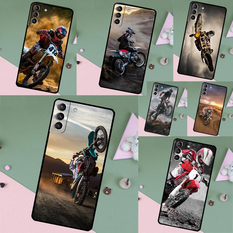 Moto Cross Motorcycle Sports Case For Samsung Galaxy S26 Ultra S25 S23 S22 S21 S24 Ultra S10 S20 Plus S25 FE Phone Cover