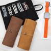 Sophisticated Watch Band Storage Bag Carrying Case for Watches Travel Case Watchband Organizers with Waxed Canvas Roll