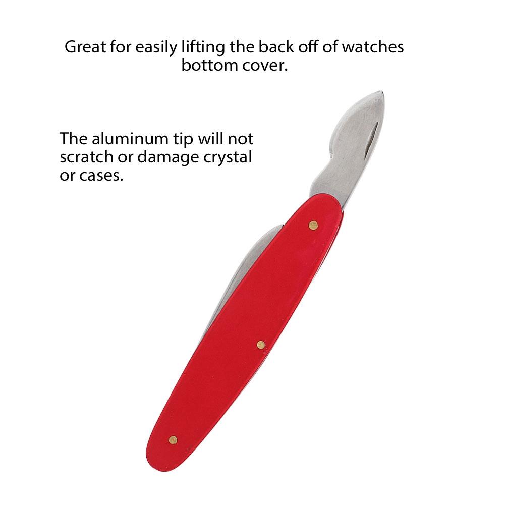 Инструмент для снятия крышки корпуса часов Ремонтный нож для часовщика (красный)