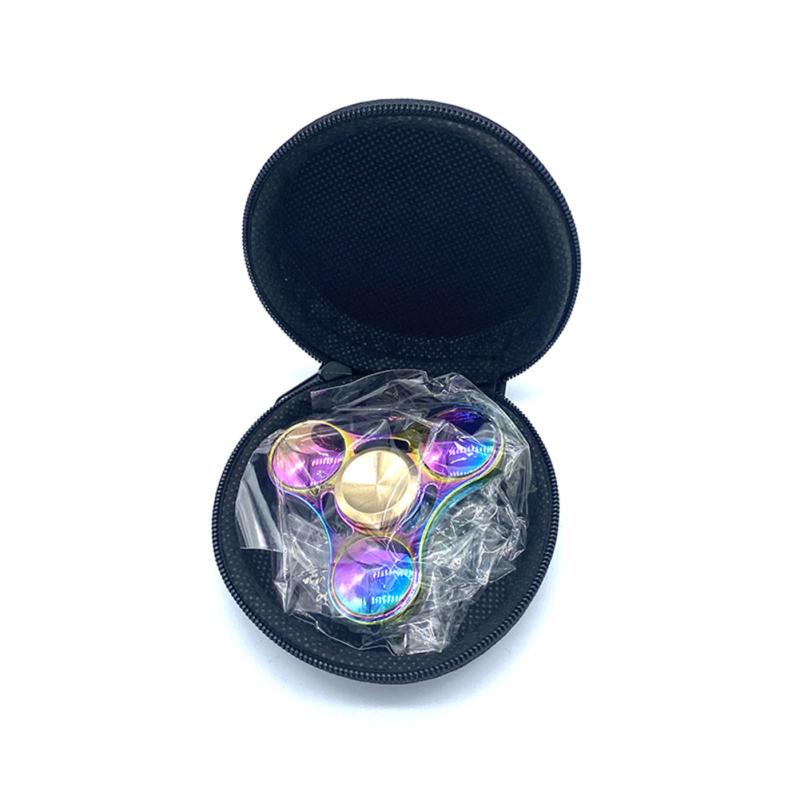 Металлический сплав цинка, красочный вращающийся гироскоп на кончиках пальцев, ручной спиннер с треугольными листьями, снижение стресса