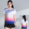 Men Women Badminton Sport Set Short Sleeve Quick Dry Training Uniform Team Outfit