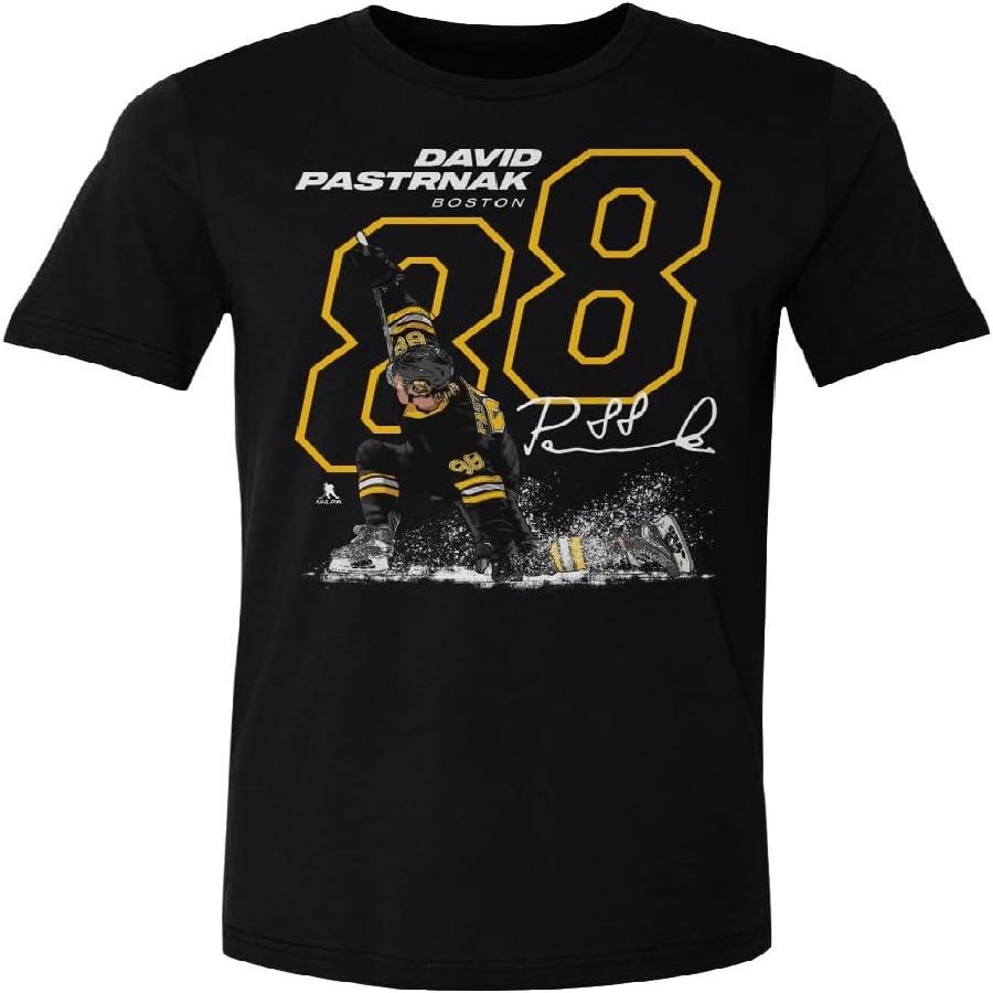 Футболка David Pastrnak 500 LEVEL - Контур David Pastrnak, Черная, XXXL