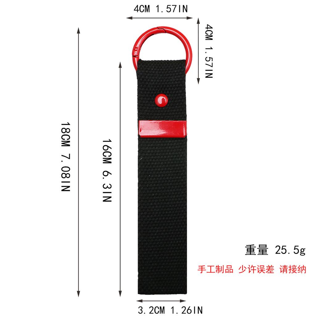 Handmade Diy Decorative Webbing Cloth Sticker Embellished Polyester Webbing Lanyard Korean Version Ins Spring Buckle Bag Pendant