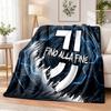 Juventus FC Printed Flannel Blanket Warm Comfort Bed Throw For Indoor Home Decoration