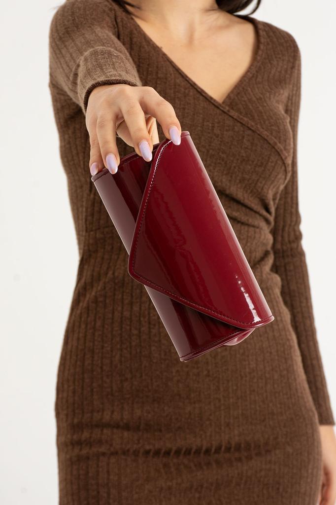 Women's Stylish and Useful Evening Dress Bag Claret Red Mini Size Evening Dress Bag Portfolio Bag Clutch Bag