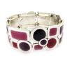 Les Trésors De Lily [G6160] - Designer Bracelet 'Coloring' Red Purple