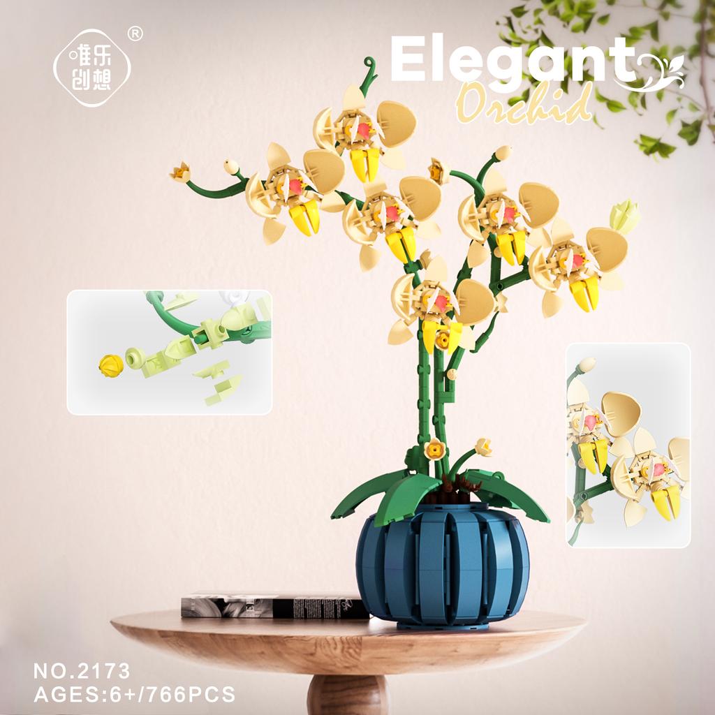 Flower Bouquet Building Blocks Kit DIY Flowers Block Toys Set Romantic Office Decoration Potted Plant Model Set Children's Toys