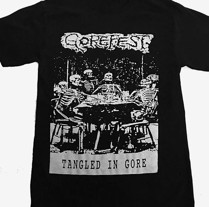 Винтажная футболка Gorefest Tangled In Gore Полный размер от S до 5XL HH1087