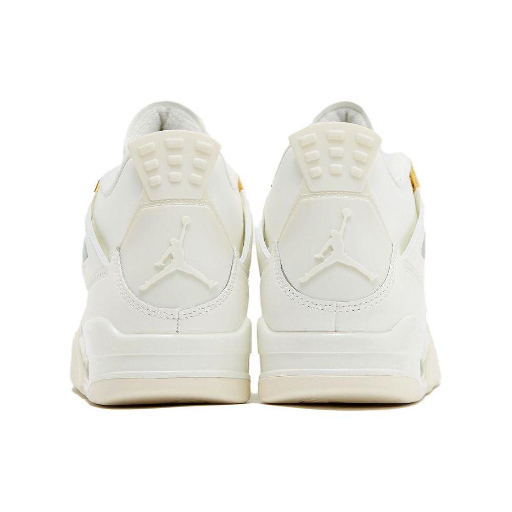 Air Jordan 4 Retro Metallic Gold Женские кроссовки Кремовый Парус Черный AQ9129-170