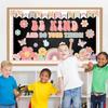 Boho Groovy Classroom Bulletin Board Be Kind and Do Your Thing Decoration Set Back to School Retro Rainbow Cutouts for Kindergarten School Office
