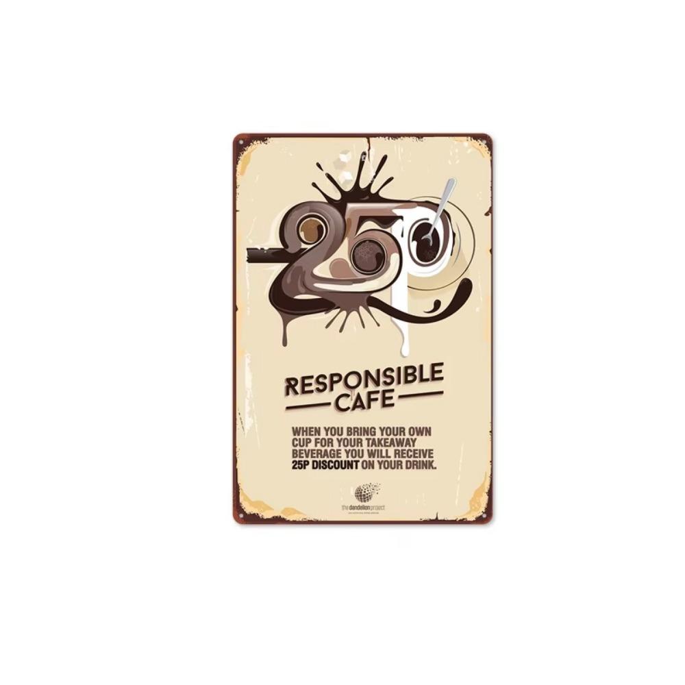 Постер для кофе в винтажном стиле, жестяная табличка: Декоративное настенное панно в индустриальном стиле для фоновых стен