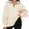 Autumn and Winter Women's Sweatshirt Half Zipper Long Sleeve Hoodie Sweatshirt