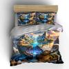 "Fantasy Scenery Cup Set Decor" Multiple sizes kid's and adults' bedroom Exquisite 3PC bedding set gift