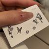 6 шт. женские серебряные серьги-гвоздики в виде бабочки в стиле панк в корейском стиле, комплекты ювелирных изделий в подарок