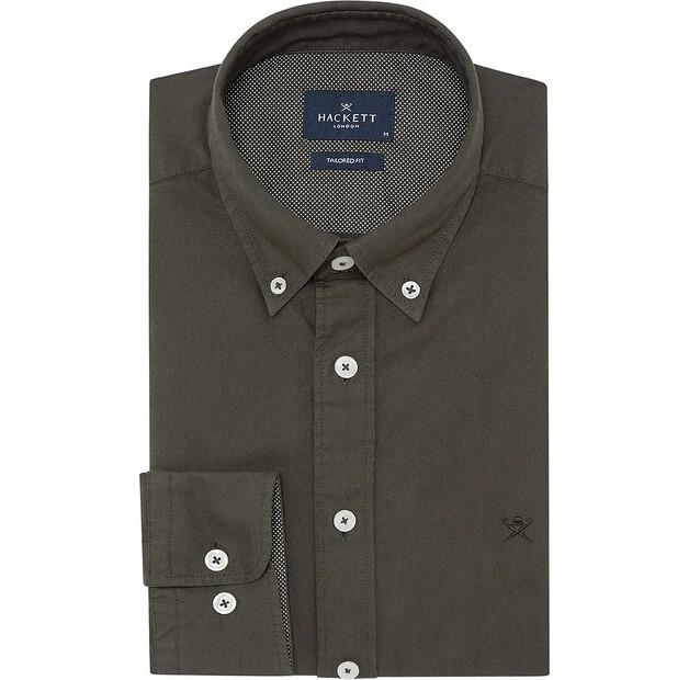 Hackett Dyed Oxford Long Sleeve Shirt