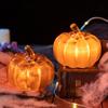 Halloween LED Pumpkin Lantern Tabletop Glowing Plastic Ornament for Party Decorations Halloween Costume Props