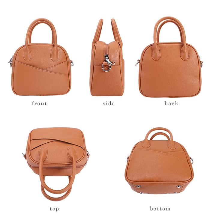 Lizdays Легкая и прочная круглая сумка-бостон женская сумка/через плечо (Серый Бежевый)