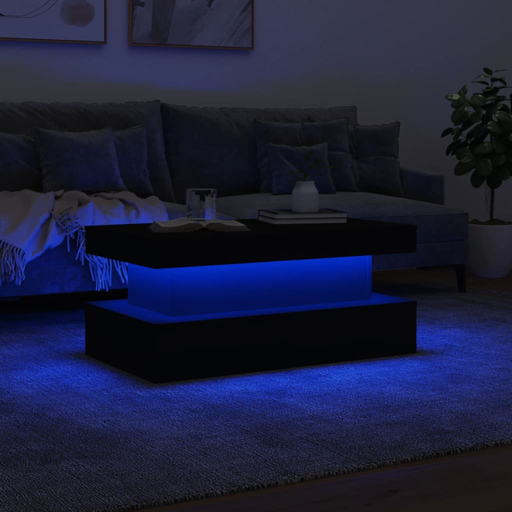 LED Coffee Table White 90 x 50 x 40 cm