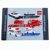 MORIPiLO Children's Pillowcase, Low-Profile, Tomica Police Car, Fire Engine, and Ambulance Design, Gray, Approx. 28x39cm, Skin-Friendly 100% Cotton