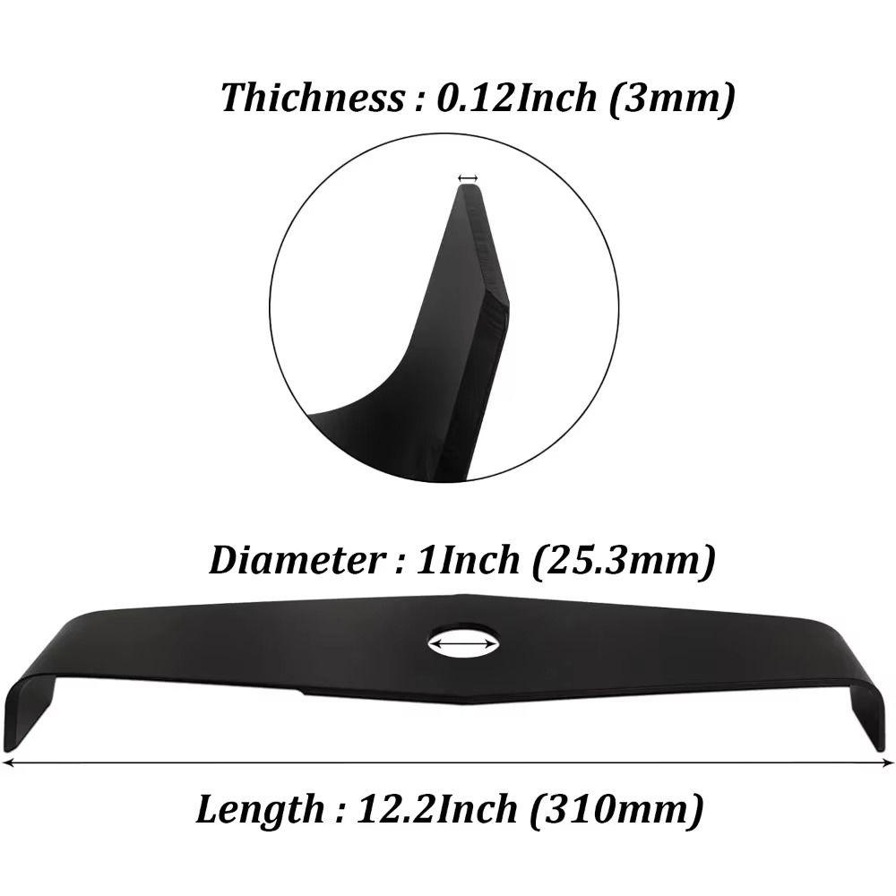 Thickened 2T Thicken Trimmer Smooth Surface Hardened Steel Lawn Mower Cutter Practical Black Weeding Machine Cutter Brushcutter