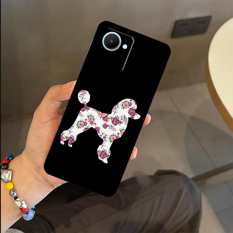 Poodle Dog Case For Realme C53 C55 C51 C25 C63 C61 C65 C67 C71 C75 GT6 GT7 Pro 11 12 13 14 15 Pro Plus