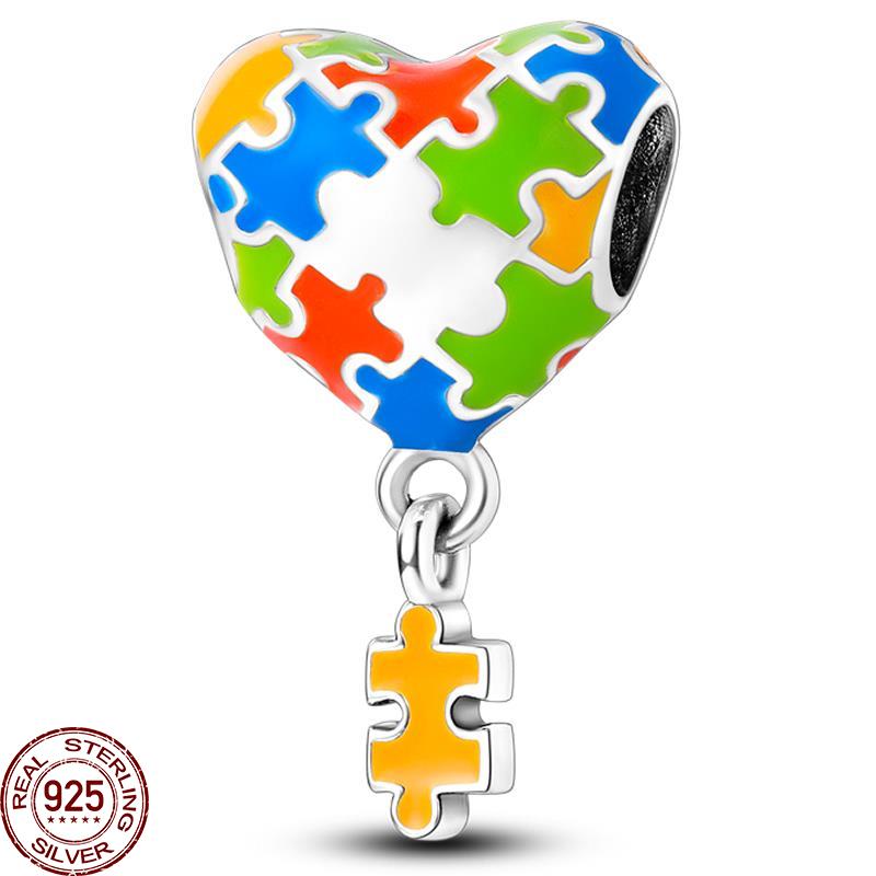 Красочные воздушные шары бусины для женщин 925 серебряный самолет дом подвеска браслет ожерелье DIY ювелирные изделия маркировка