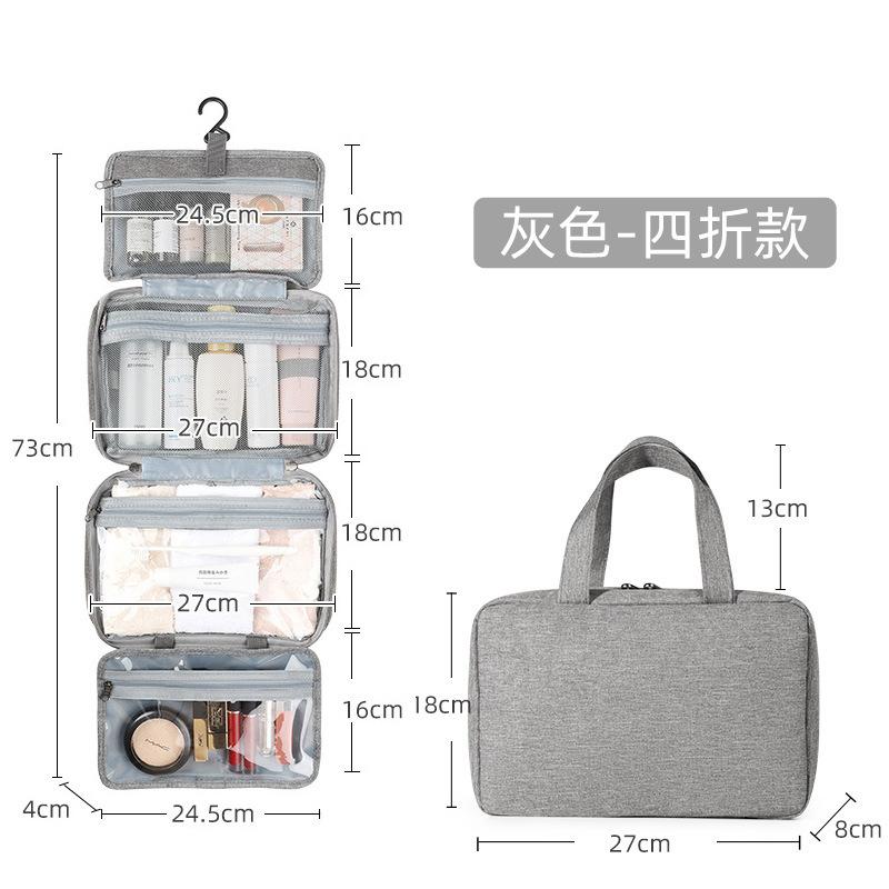 Travel Foldable Toilet Storage Bag Waterproof Hanging Makeup Bags Women Portable Cosmetic Storage Bag Travel Essential Wash Bag