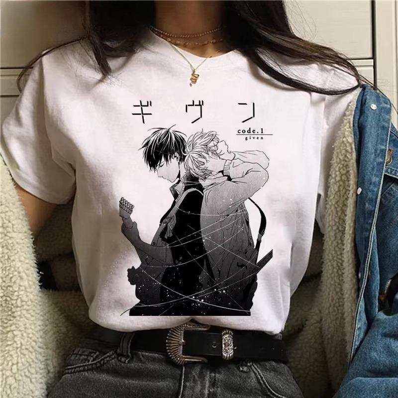 Given Anime Rock Band Group Graphic T Shirt Japanese Manga Art Print Short Sleeve Tee Harajuku Streetwear Casual Summer Daily Loose Fit Unisex Tops