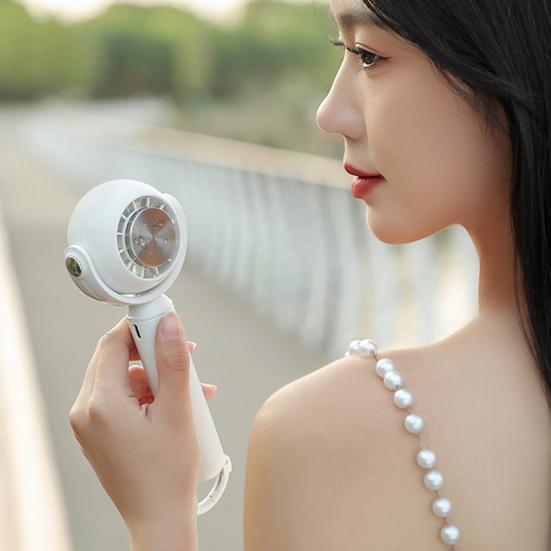 Air Conditioner Fan Powerful Handheld Fan with 3-Speed Settings Low Noise Battery-Operated Rechargeable Portable Small Fan