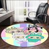 Labubu Print Round Rug, Washable Floor Carpet, For Entryway Dorm Laundry Room Office Study, Home Decor Birthday Christmas Gift