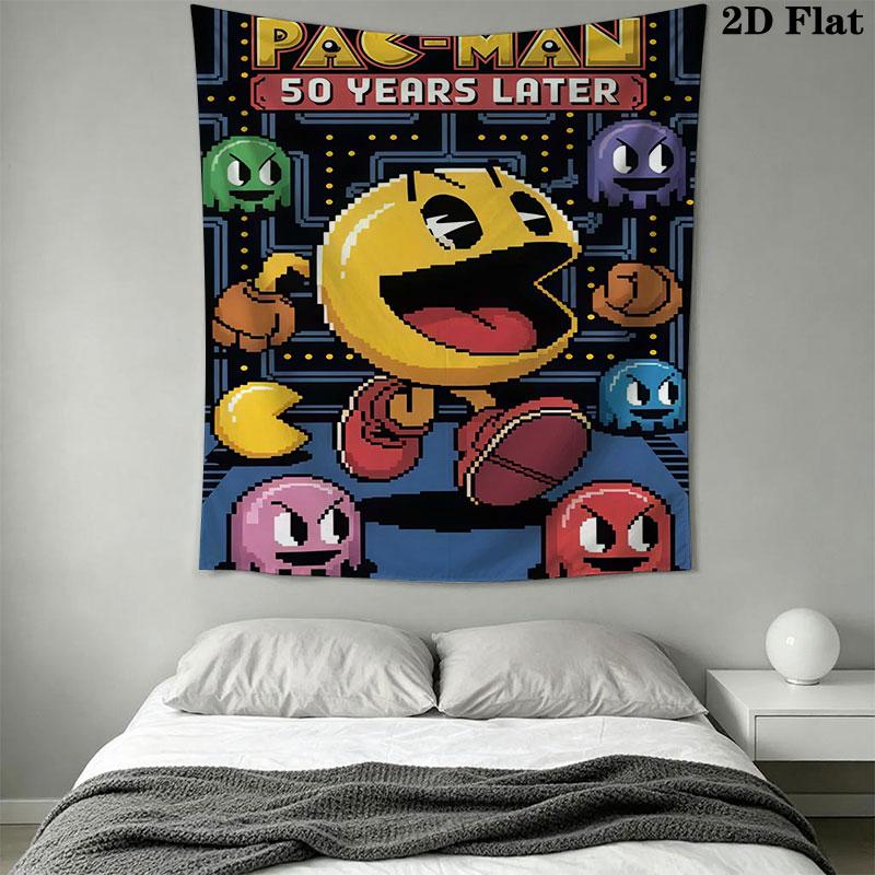 Pac-Man B Wall Hanging Printed Fabric Blanket Decorative Tapestries for Bedroom Living Room Home Decor