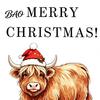 Company Holiday Benefit Organizer Highland Cow Christmas Card Organizer, Spiral Bound Storage Book, Durable Cute Animal Pattern Binder Coil