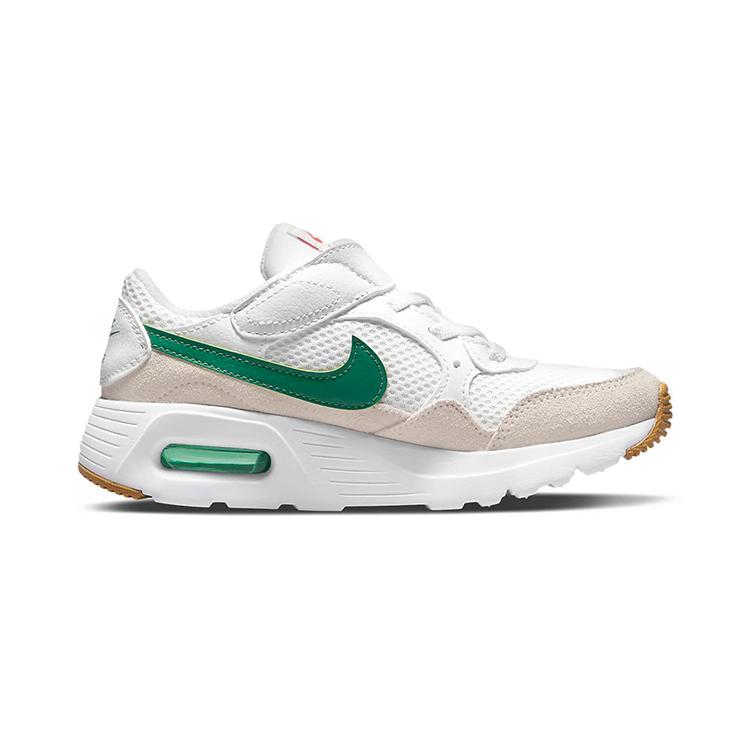 Nike Air Max SC Hook and loop Low top Running Shoes White Green Children Aged 3 7 Years Old CZ5356-104