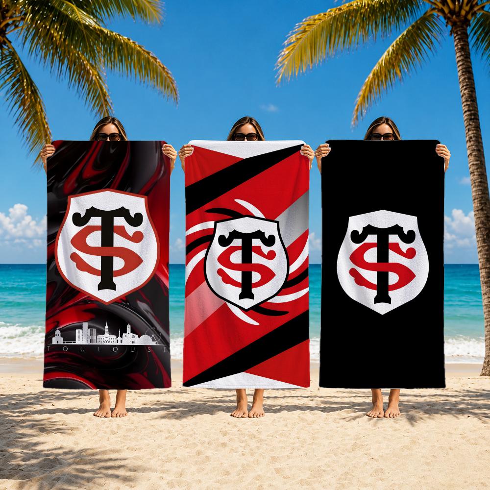 Rugby Club S-Stade Toulousain Towel Towel beach towel, quick drying absorbent bath towel for Swim,Gym,Camping,Outdoor hot