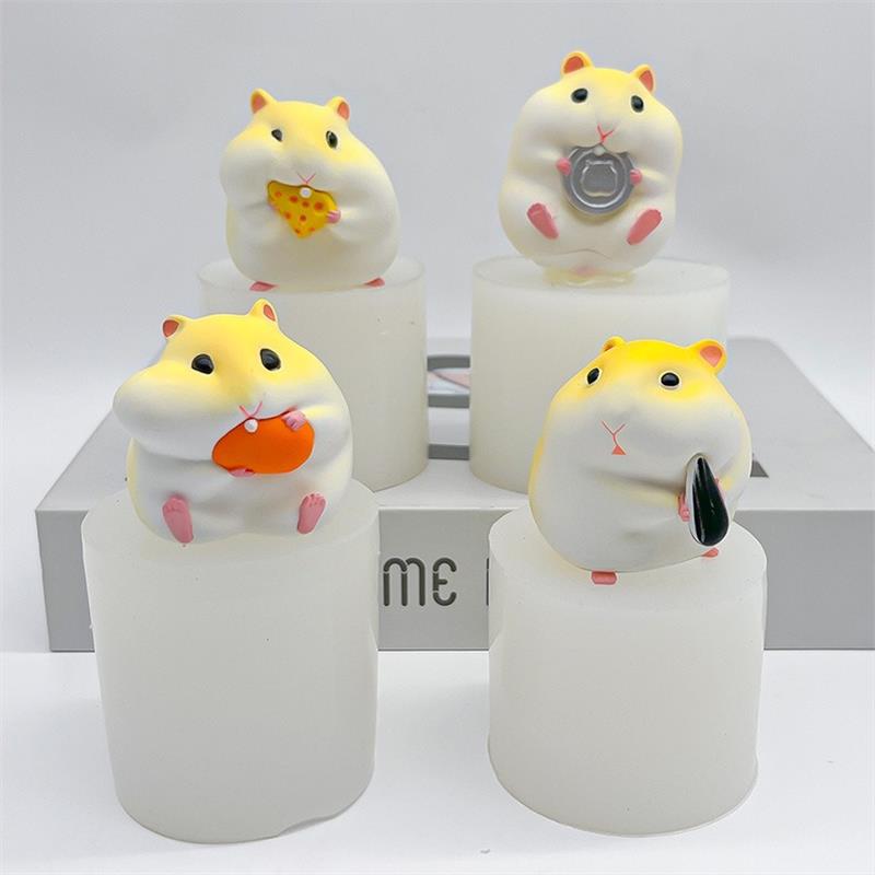 3D Милая форма для хомяка из силикона для мороженого, шоколада, желе, пудинга, торта, для выпечки, форма для украшения, DIY кухонные аксессуары