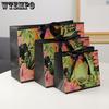 WTEMPO Elegant Floral Gift Handbags with Ribbon Bow Paper Bags with Handles for Flowers Dolls Gifts Simple Shopping Bags Universal Packaging Bags