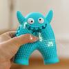 Dog Molar Toy Food Grade Silicone BPA Cute Little Monster Dog Tooth Cleaning Interactive Bite Resistant Sound Toy Pet Supplies