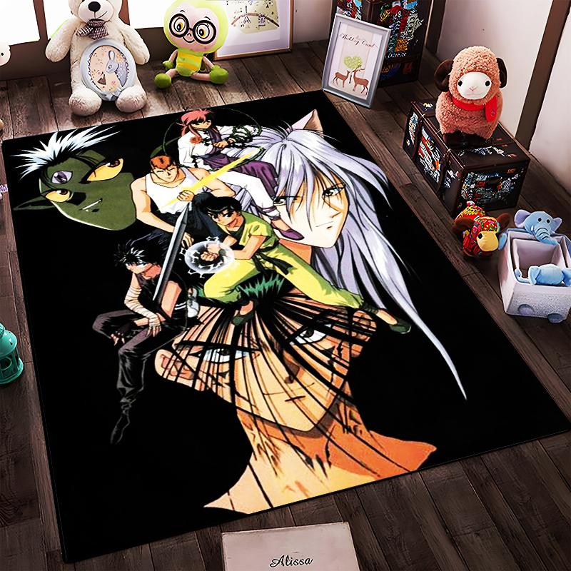 Anime Character Print Carpet with Multicolor Design for Living Room Suitable for use as an anti-slip for living room bedroom sofas