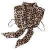Butterfly Tie Green White Leopard Print Fake Collar Detachable Collar Fake Women Vintage Ladies False Blouse Collar Half Shirt
