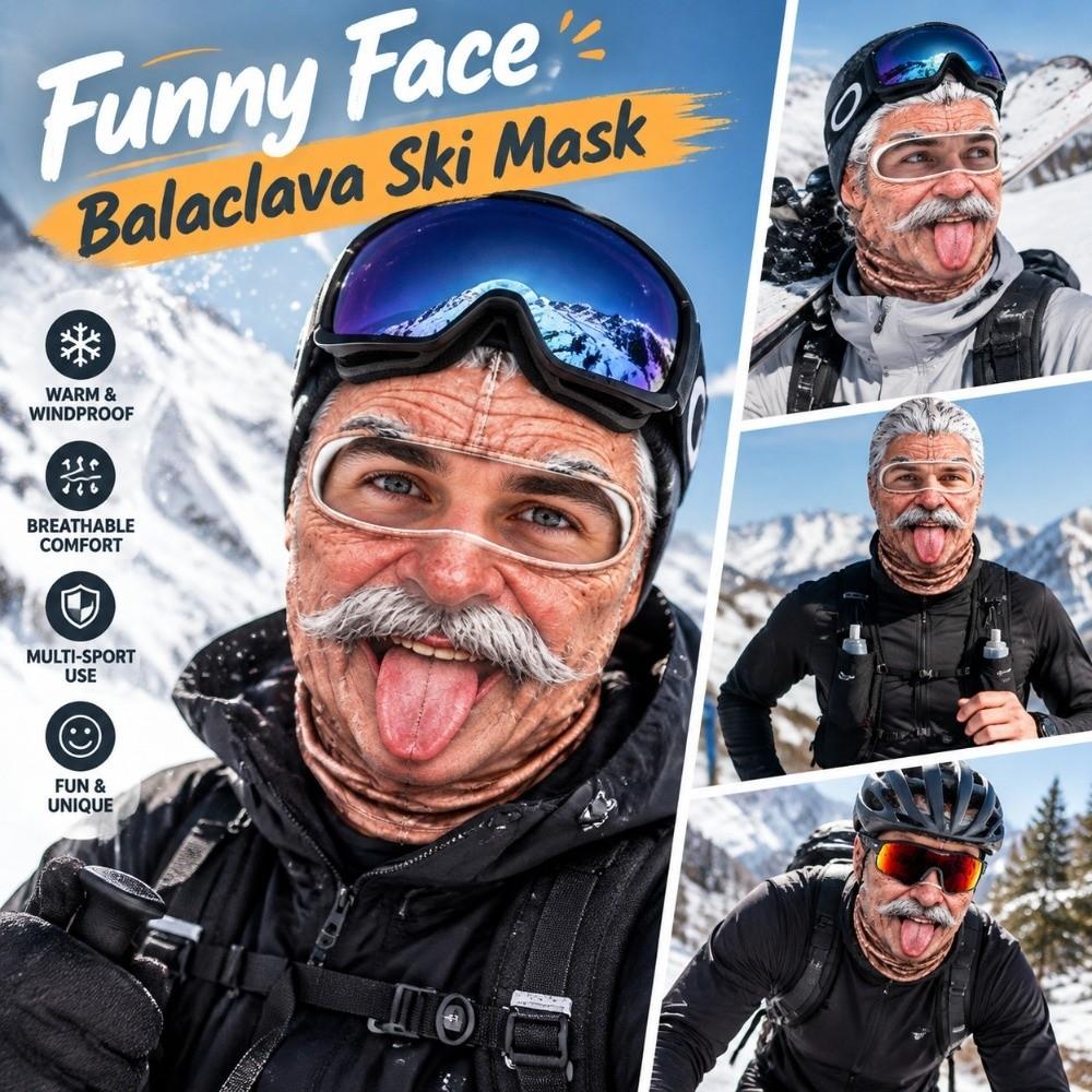 3D Printed Design 3D Printed Balaclava Realistic Print Winter Windproof Mask  Outdoor Winter Sport