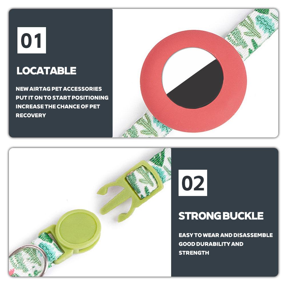 Регулируемый Милый Защитный Чехол для Трекера Ошейник для Кошки Защитный Чехол для GPS-трекера Цветной Шейный Ошейник для Домашнего Питомца Кошки для Позиционирования для Airtag Ошейник для Питомца