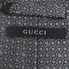 Безупречный галстук GUCCI с точечным принтом логотипа G по всей поверхности, широкий галстук, серый шелк, мужской, б/у