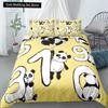 Panda Printed 2/3pcs Bedding Set Bamboo Duvet Cover for Adult Child Bedclothes and Pillowcases Comforter Covers Bed Sets King
