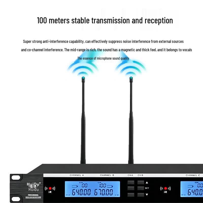 Беспроводная система из 4 петличных микрофонов HuiDu HD-4RL (Китайская версия)