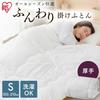 IRIS OHYAMA FWIK-S Single Washable Thick Comforter, Comfortable All Seasons, Quilted for Lasting Comfort, Peach Skin Finish, and Includes a Convenient