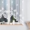 Irena - Ready-made Jacquard Curtain with Bottom Trim - - White
