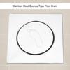 Stainless Steel Floor Drain Square Shower Drain Easy Clean Floor Drain Strainer  Toilet